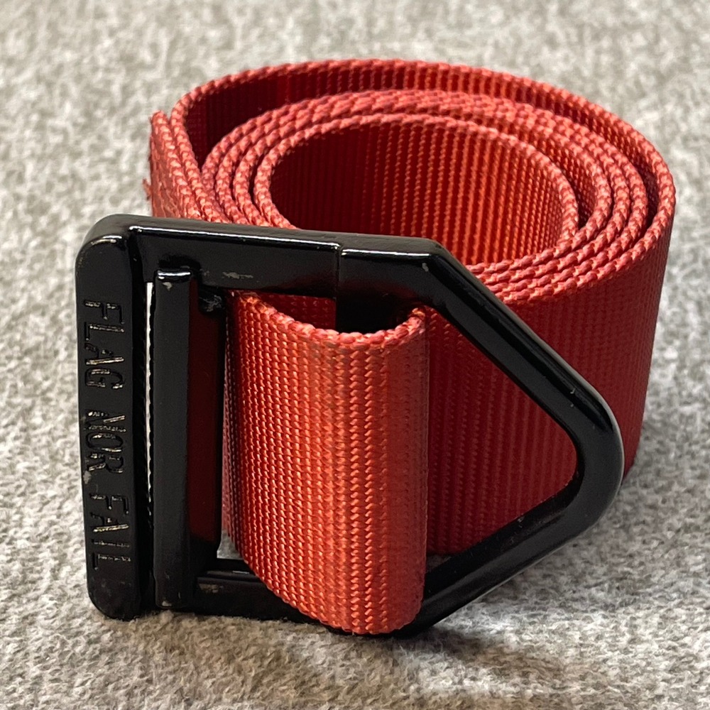 Flag Nor Fail Kill Everything Mens Web Belt Red Nylon D-Ring Buckle 37.5 Inch
